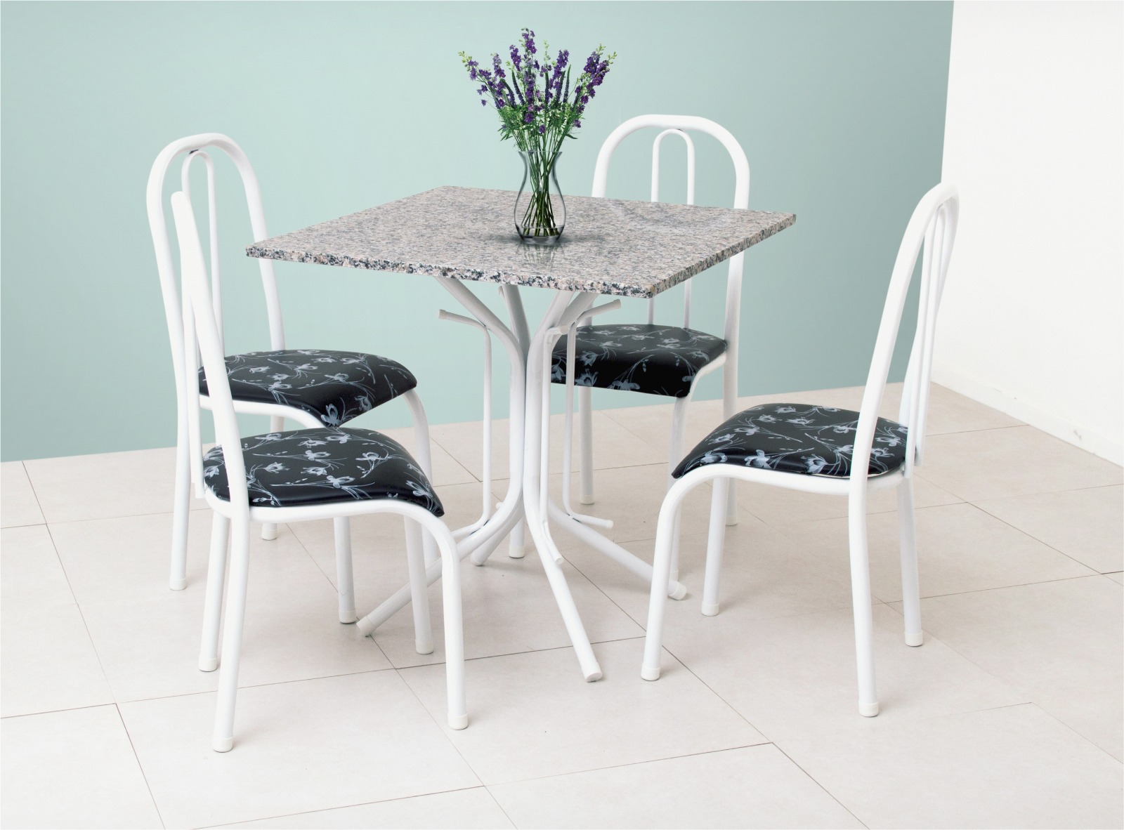 Conjunto mesa com 4 Cadeiras (redonda ou quadrada)